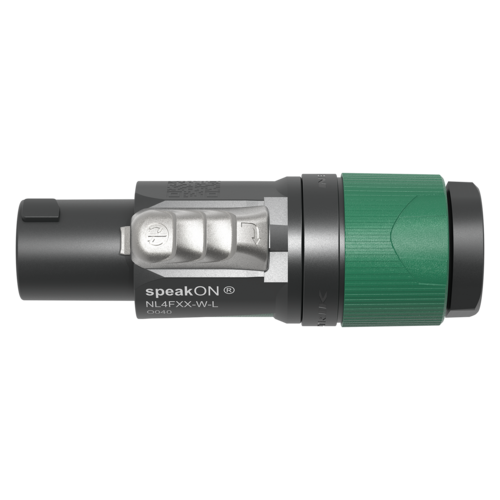 NEUTRIK NL4FXX-W-L Speakon 4pol Stecker, SCHWARZ, female, HIGH POWER, hohe Strombelastbarkeit, (für Kabel Ø 10-16mm)